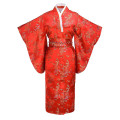Dragon&phoenix Women Japanese Evening Party Prom Dress Gown Novelty Vintage Classic Kimono Bathrobe Gown Sexy Long Clothing