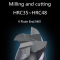 ZGT Milling Cutter HRC50 4 Flute Endmill Cnc Tools Metal Cutter Alloy Carbide Tungsten Steel Milling Cutter End Mill 4mm 6mm 8mm