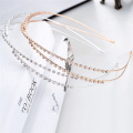 Women Bridal Tiara Headbands Crown Headwear Rhinestone Pearls Wave Hair Band Wedding Hair Accessories for Gorgeous Ladies