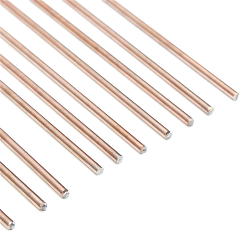 10pcs/set 1.6/2.4/3.2mmx330mm Red Copper Welding Brazing Wire Solder TIG Filler Rod a18 Steel Mild Steel