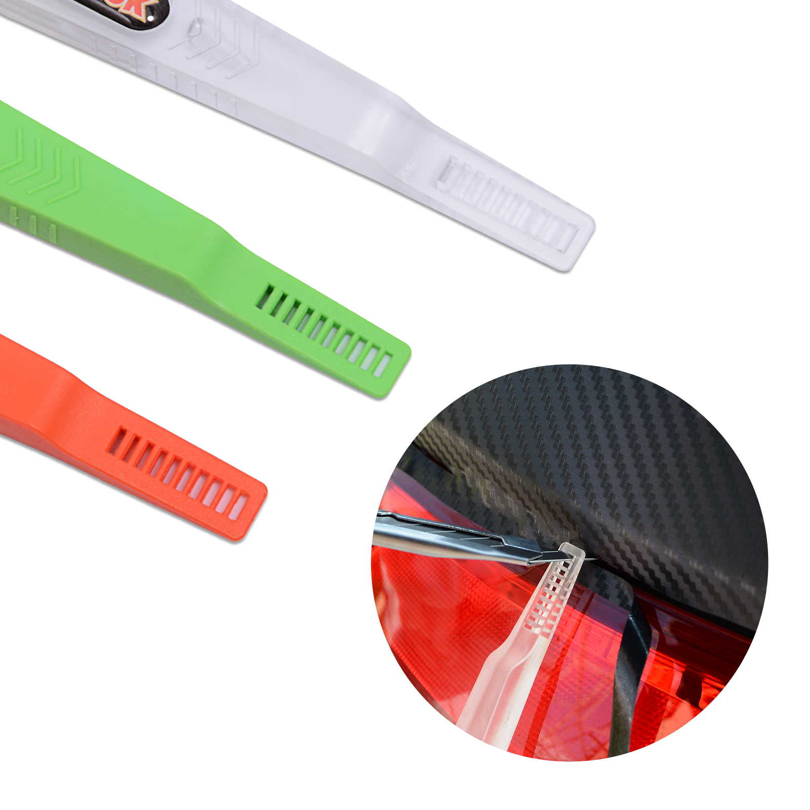 FOSHIO Carbon Fiber Film Magnetic Stick Squeegee Set Window Tint Wrapping Scraper Car Sticker Install Vinyl Applicator Tools Kit
