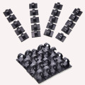 20Pcs Black Adhesive Car Cable Clips Cable Winder Drop Wire Tie Fixer Holder Organizer Management Desk Wall Cord Clamps