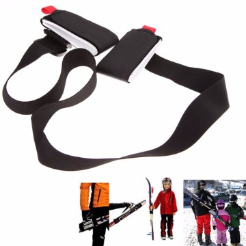 Black Ski Carrier Shoulder Lash Handle Binding Snowboard Straps Skiing Equipment Skiing Gloves Skiing Apparel & Accessories