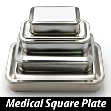 304 thick medical stainless steel disinfection tray square plate with hole cover medical equipment and surgical instruments