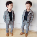 Boys Formal Suit Sets Children's Plaid Blazer Vest Pants 3pcs Clothing Sets Kids Wedding Party Performance Costume