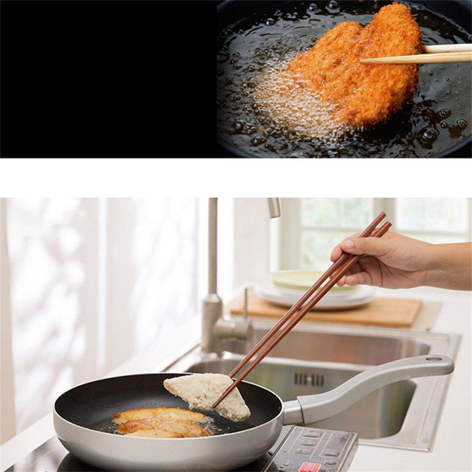 42cm Length long size Deep Fry Kitchen Tools Noodle Chopsticks Food Sticks Chinese Style Lengthen Hot Pot Wooden Cooking