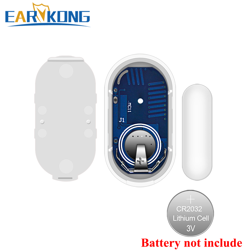 EARYKONG 10 PCS door open sensor door detector reed switch wireless 433MHz for house security wifi gsm home alarm garage alarm