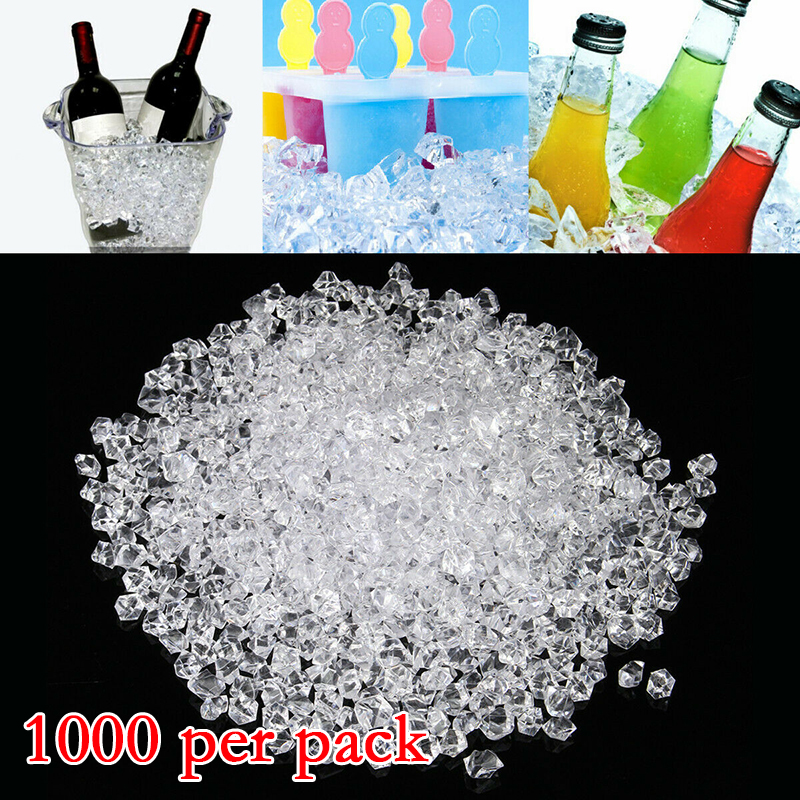 Acrylic Crystal Ice Rock Stones For Aquarium Vase Gems Phone Case Decor 1000Pcs