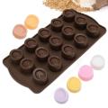 15 Hole Cake Mold - Oval Gold Ingot-Shaped Chocolate Silicone Mold - High Temperature Resistance Jelly Hard Candy