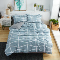 Bedding Set 4Pcs/Set 21Style Bed Sheet Pillowcase & Duvet Cover Sets Stripe Aloe Cotton Bed Set Home Bed Textile Products