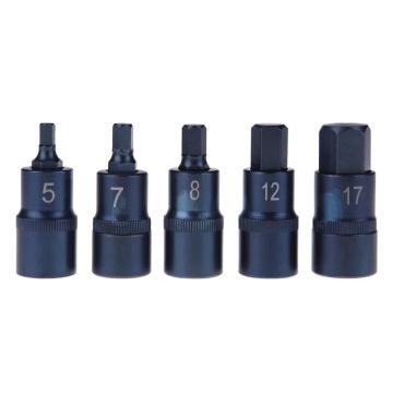 1/2 inch Hex Screwdriver Bits Drive Socket Adapter Auto Car Repair Hand Tools Multiple dimensions 5 mm/7 mm/8 mm/12 mm/ 17mm