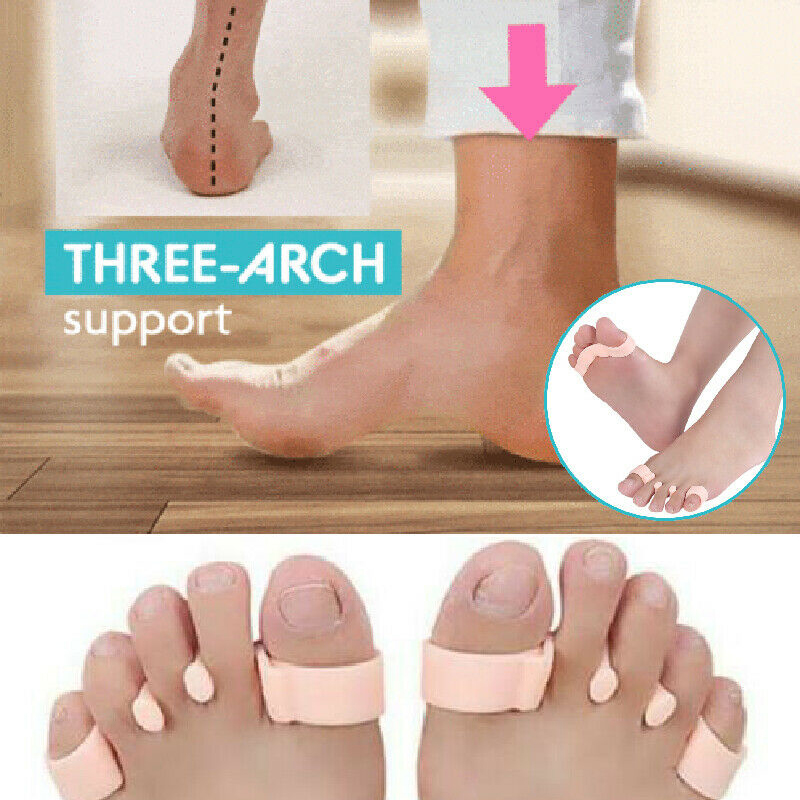 2Pcs=1Pair Silicone Toe Separator Corrector Hallux Valgus Bicyclic Thumb Orthopedic Brace-R Foot Care Bunion Adjuster Tool