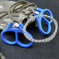 Stainless Steel Hand Pocket Chain Wire Saws Portable Survival Cutting Tools Camping Handsaws Blue 65cm