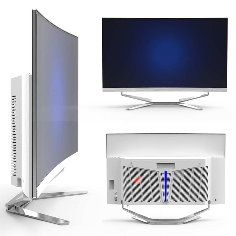 All-in-One PC 23.6-Inch Unique Curved Surface i7-3630QM Dual Hard Drive for Office Home game work 200-240V LED Screen Computer.