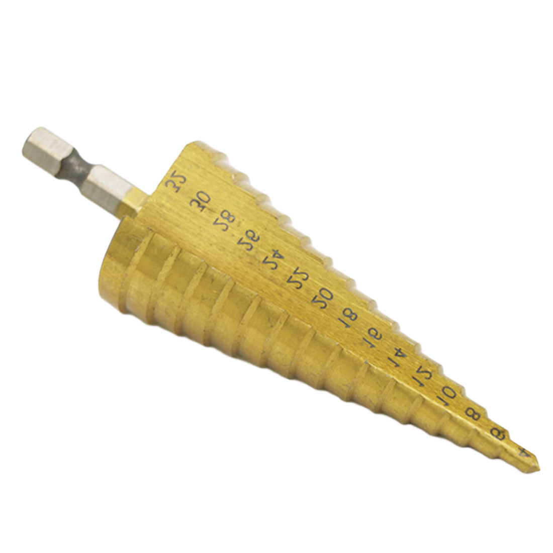 Drill Bit Set Step Cone Taper Hole Cutter 3-12mm/13mm 4-20mm/22mm/32mm Titanium Coated Metal Hex Stepped Drill Bits