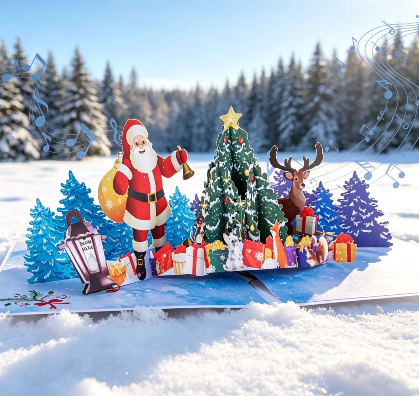 3d pop up christmas greeting card