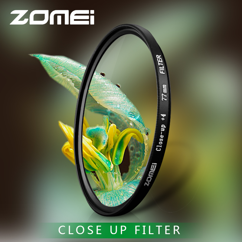 Zomei Macro Close Up Lens Filter +1 +2 +3 +4 +8 +10 optical glass camera Filter 40.5/49/52/55/58/62/67/72/77/82mm for DSLR SLR