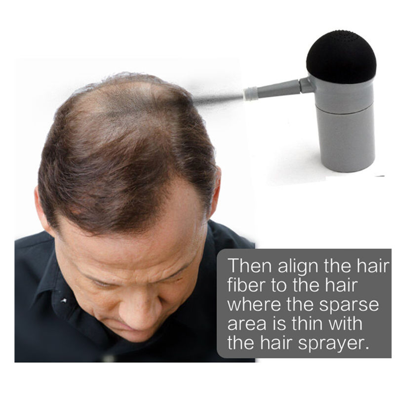 Portable Hair Building Fiber Powder 10.3g 25g 27.5g Toppik Spray Applicator Extension Nozzle Pump for Hair Loss