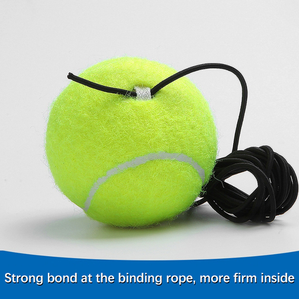 1 Set Tennis Trainer Tennis Base+Training Ball with Rope Durable Easy to Use Trainer Baseboard Sparring Device Tool #D
