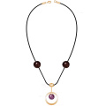 Circle Pendant Pearl Necklace for Fashion Women