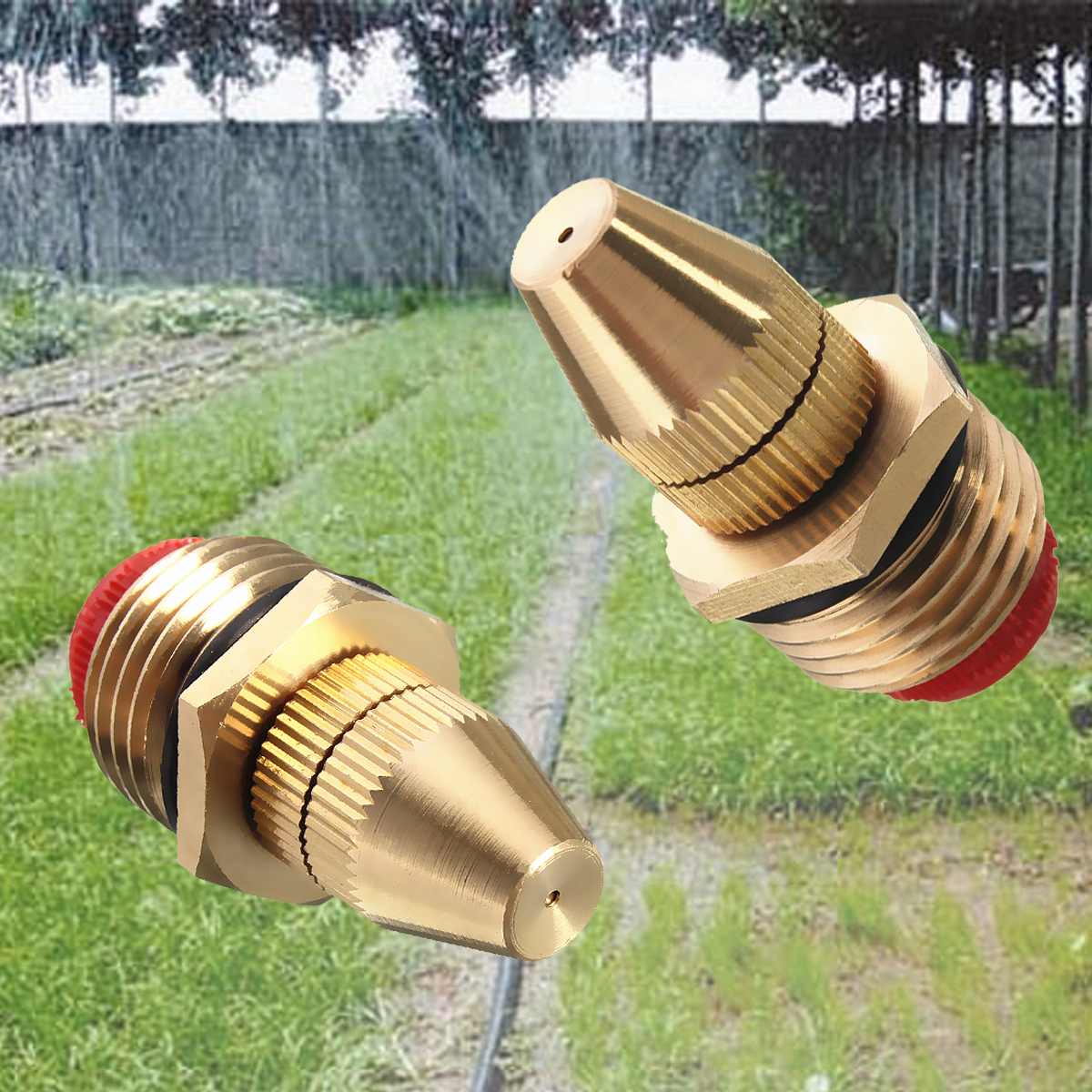 1/2 Inch Water Spray Nozzle Garden Sprinkler Accessories Adjustable Water Flows Brass Spray Misting Nozzles Garden Spray Head