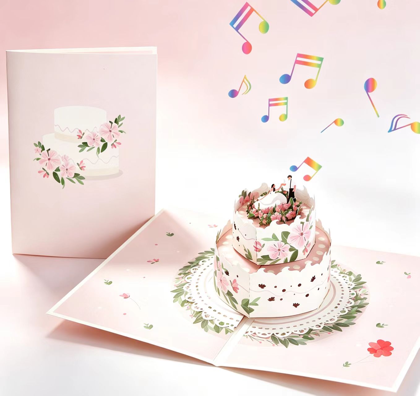 3d pop up wedding cake greeting cards