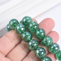 5pcs 14mm Round Shape Foil Lampwork Crystal Glass Loose Beads for Jewelry Making DIY Crafts Findings