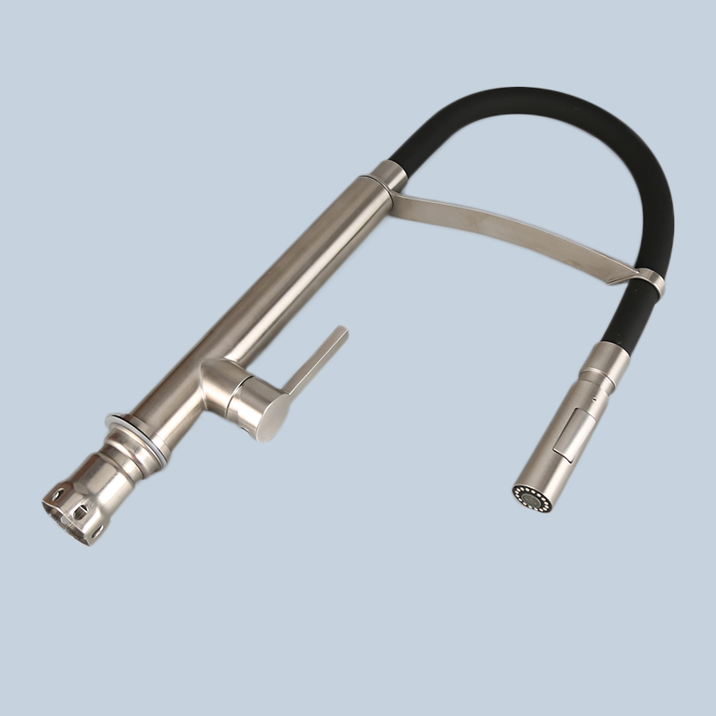 Stainless Black Steel Hose Type Kitchen Faucet 2