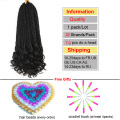 TOMO 22Roots Curly End Box Braids Crochet Hair 14 18 24 Inch Crochet Braids with Wave End Synthetic Braiding Hair Extensions