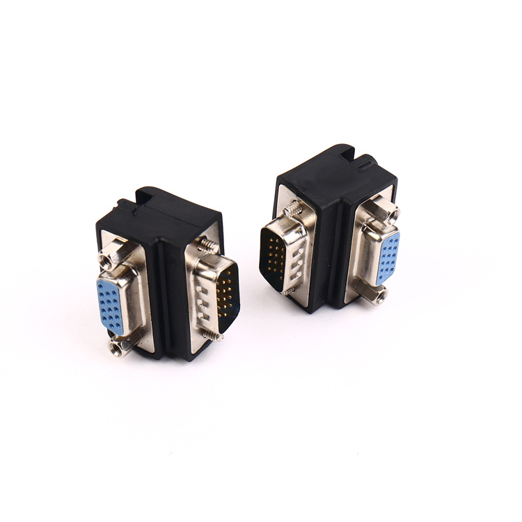 Audio Video Cables Right Angle 90 Degree 9 Pin VGA SVGA Male to Female Converter Angle Adapter
