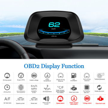 OBD GPS Car HUD 3 inch Display Head Up Display GPS Navigation Speedometer Overspeed Warning Alarm System Universal
