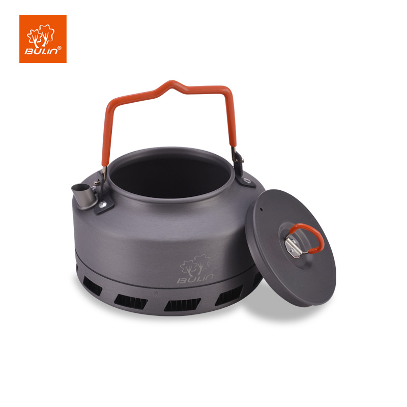 Bulin 1L Camping Kettle Heat Exchanger Tea Pot Picnic Kettle Aluminium Alloy