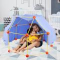 DIY Kids Tent Assemble Bead Construction Fort Building Castles Tunnels Tents Play House Toys For Children Christmas Gift