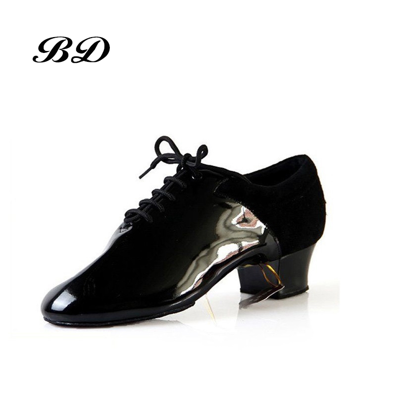 Imported Patent Leather Latin Dance Shoes Ballroom Shoe Modern Soft Cowhide Sole Very Wearable Heel 4.5 cm BD 417 JAZZ SHOES HOT