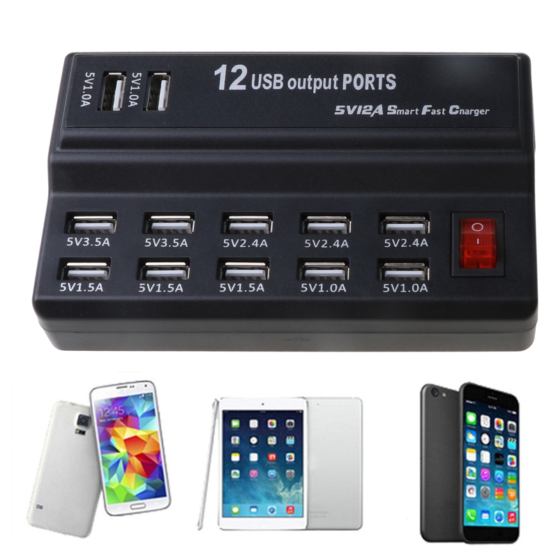 NEW 10 Ports USB Hub Fast Charging Station Wall Travel Desktop Charger Power Adapter Hub EU/UK/US Plug High Qaulity