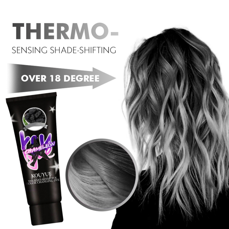 New Popular Color Hair Dye Thermochromic Color Changing Grey Purple Green Blue Thermo Sensing Shade Shifting Hair Dye Cream