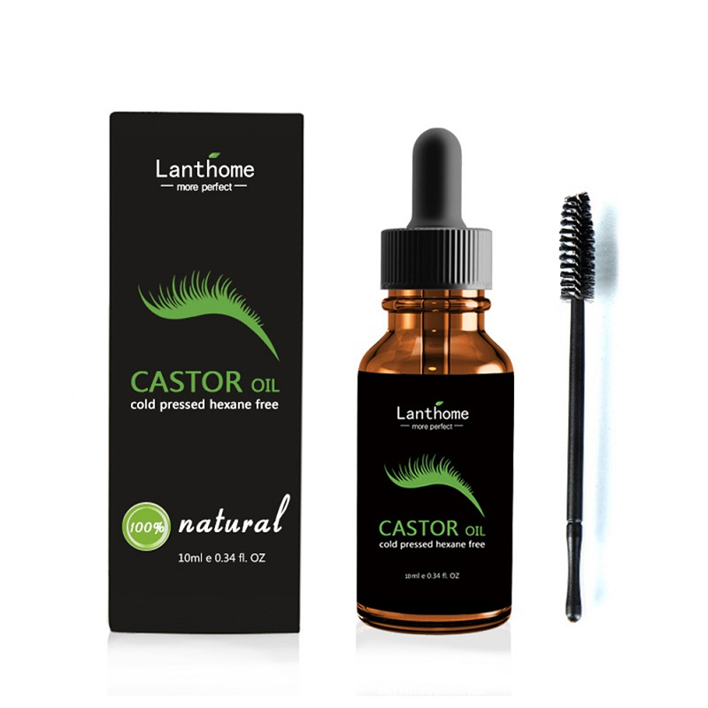 Natural Castor Oil Eyelashes Eyebrow Hair Growth Essential Oil Prevent Skin Aging Castor Organic Serum Hair Fast Growth Liquid