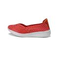 Delicate Watermelon Red Elastic Casual Woven Shoes