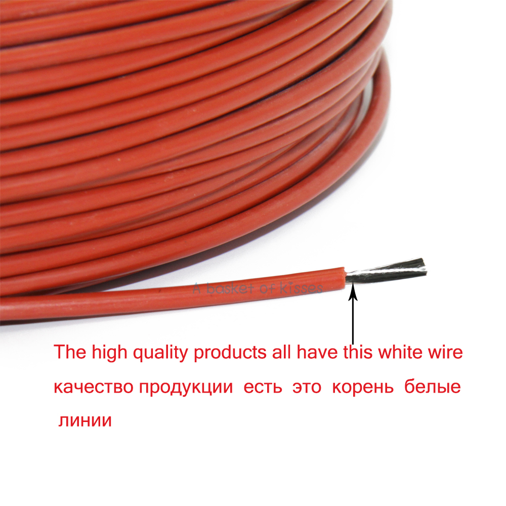 silicone rubber 50m 12K 33ohm carbon fiber heating cable floor heating wire multipurpose new infrared high quality heating cable