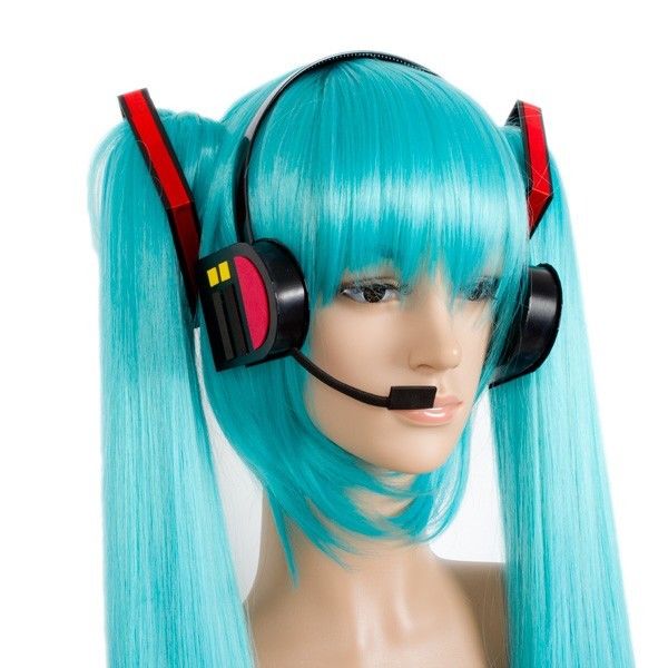 Anime Vocaloid Miku Headset Headwear Wig Cosplay Prop Kagamine Rin/Ren Vocaloid Cos Hairpin Costume Headphone