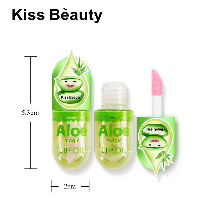 Natural Aloe Liquid Lipstick Moisturizing Moisture Waterproof Non-Stick Cup Temperature Change Lip Gloss Transparent Lip TSLM1