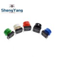 25PCS Tactile Push Button Switch Momentary 12*12*7.3MM Micro switch button + 25PCS Tact Cap(5 colors) for Arduino Switch