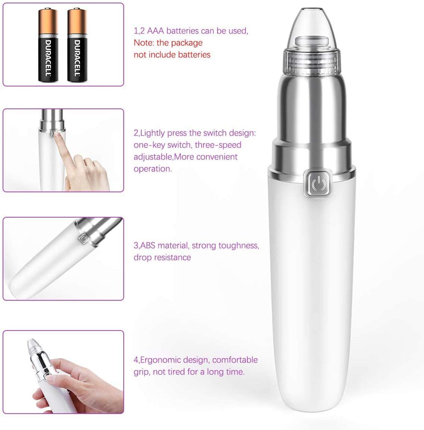 Mini Microdermabrasion Blackhead Remover Vacuum Suction Face Pimple Acne Comedone Extractor Facial Pores Cleaner for Home Use