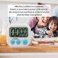 Kitchen Timer Cute Loud Alarm Count Up Magnetic Backing LCD Digital Display Countdown Cooking Baking Clock Kitchen Tools Gadgets
