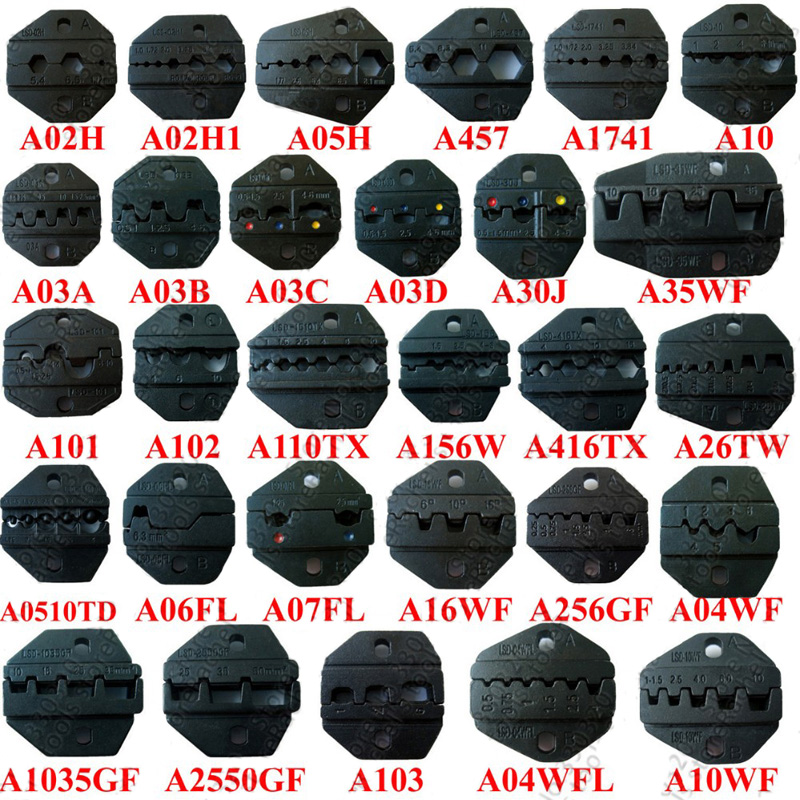 replaceable crimping die set for LS,LY,AN,AP,S series Hand Crimper Replaceable crimping die kit for AM-10/30 wire crimper jaws