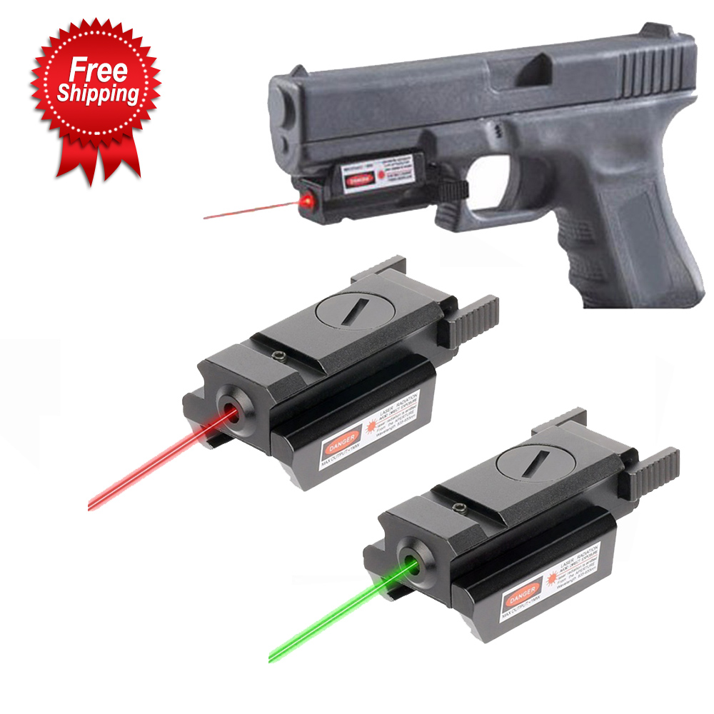 Laser Sight Red or Green Flashlight Combo Tactical Rifle Lights Pistol Guns 17,19, 22 Series Hunting 11mm 20mm