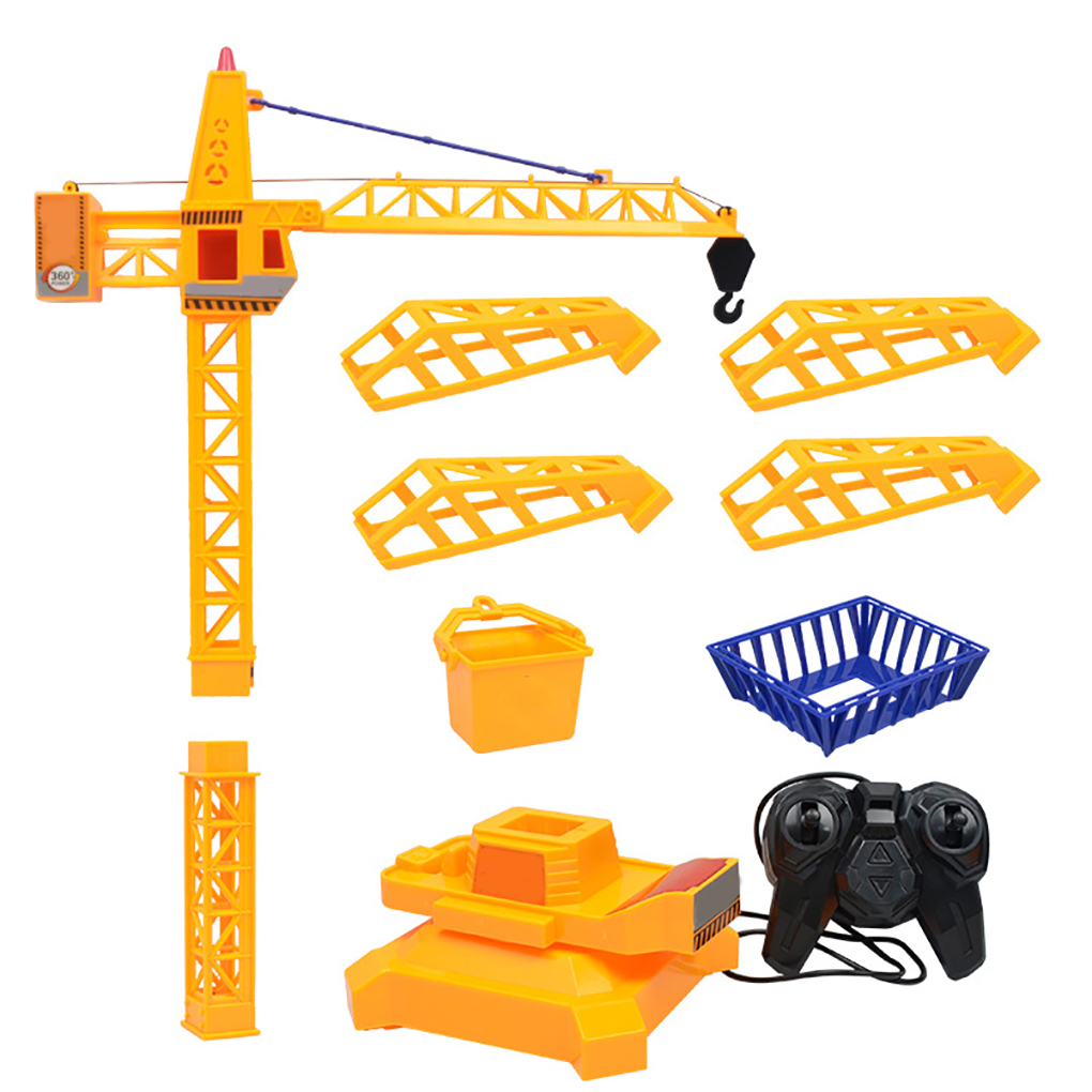 Remote Control Car Tower Crane Toy Crane Engineering Truck 360 Degree Rotate Crane Engineer Construction