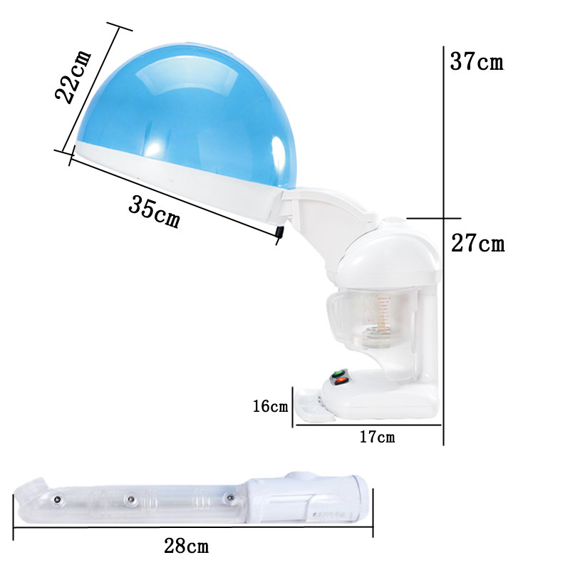 2 In 1 Facial & Hair Steamer 480W Professional PTC Heating Plate Salon Home Face Hair Moisture Steamer Humidifier US/UK/EU