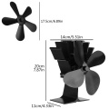 5 Blades Heat Powered Stove Fan Burner Eco Fan Quiet Home Fireplace Fan Efficient Heat Distribution Fireplace Accessories