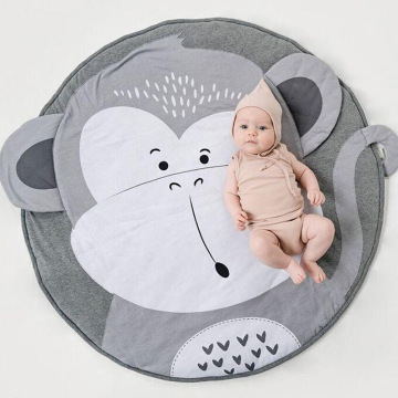 90CM Newborn Infant Crawling blanket Creative elephant Design Baby Play Mat Round Carpet Cotton Animal Playmat Kids Room Decor